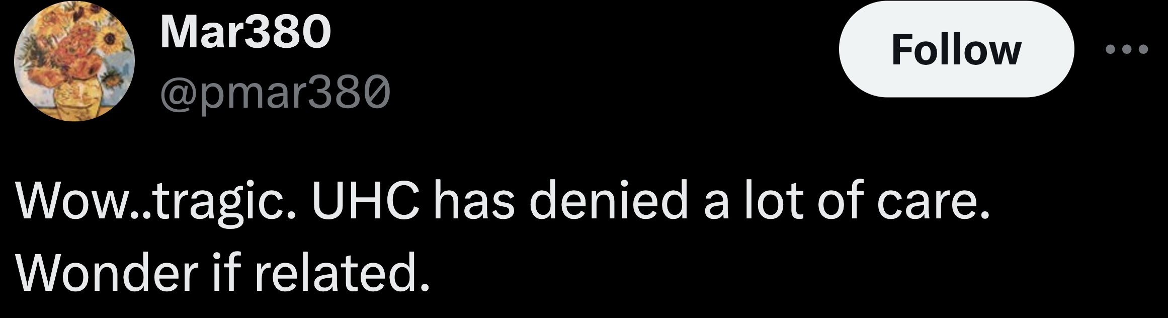 omelette - Mar380 Wow..tragic. Uhc has denied a lot of care. Wonder if related.